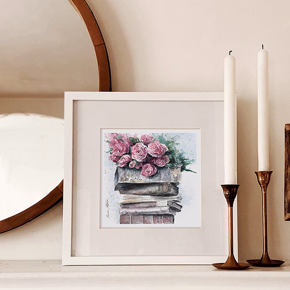 original art watercolor by Janina Jablecka